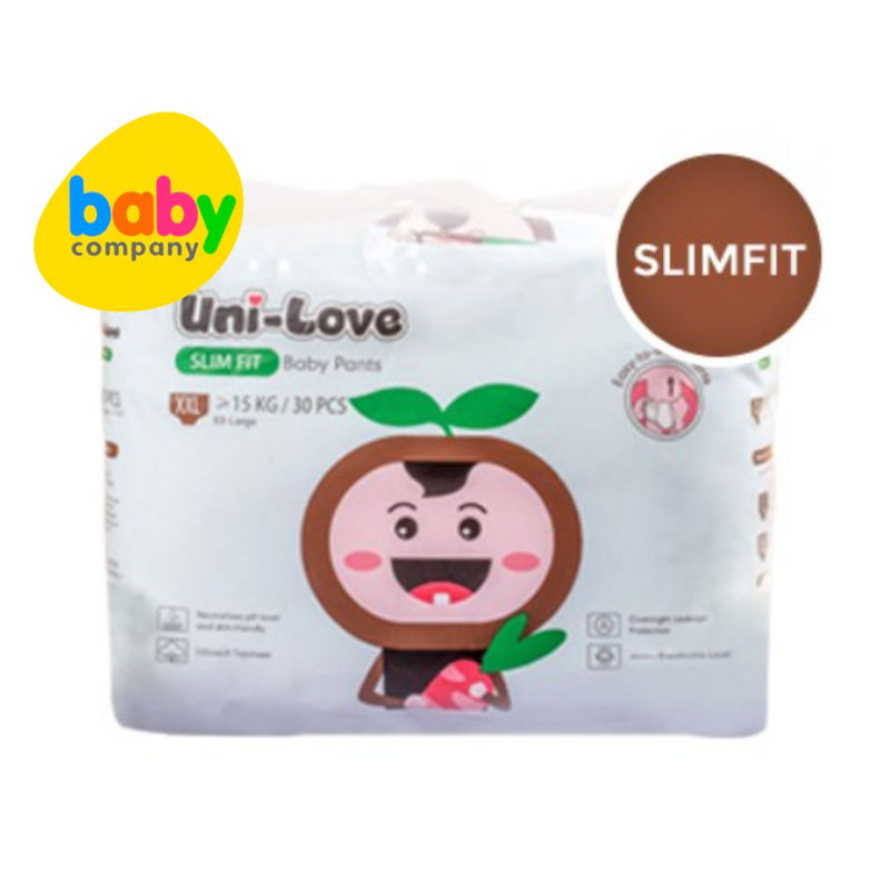 UniLove Slim Fit Baby Pants - XXL, 4 Packs of 30 pads