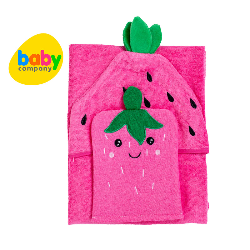 Bloom Hooded Towel with Wash Mitt - Fruits