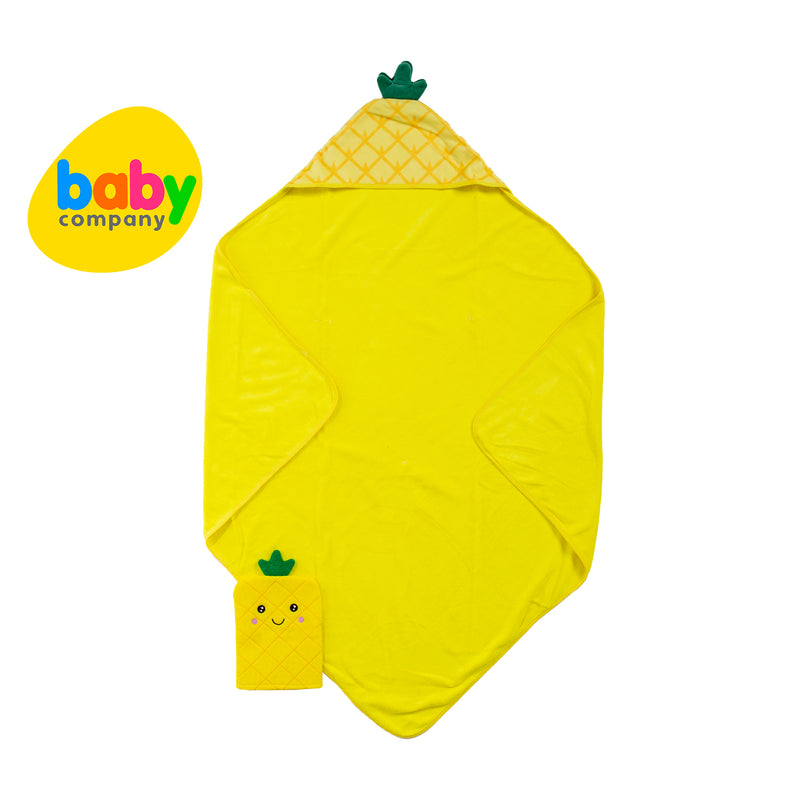 Bloom Hooded Towel with Wash Mitt - Fruits