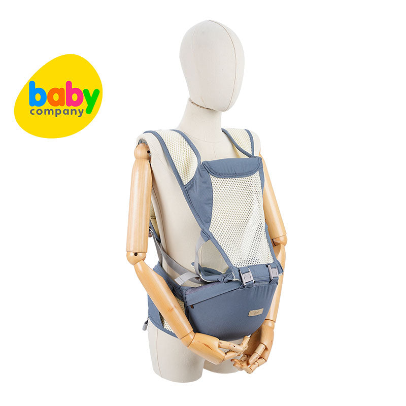 Baby Company 6Way Hipseat Carrier - Blues and Greys