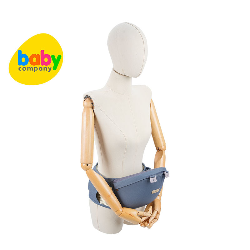 Baby Company 6Way Hipseat Carrier - Blues and Greys