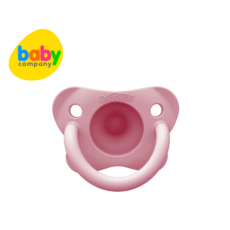 Dr Brown's One-Piece Silicone Soother 2 Pack, 0-6 months