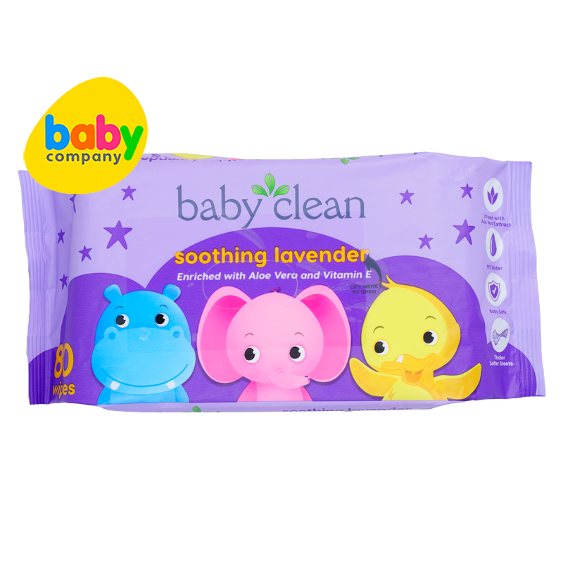 Baby Clean Lavender Scented Wipes - 80 Sheets