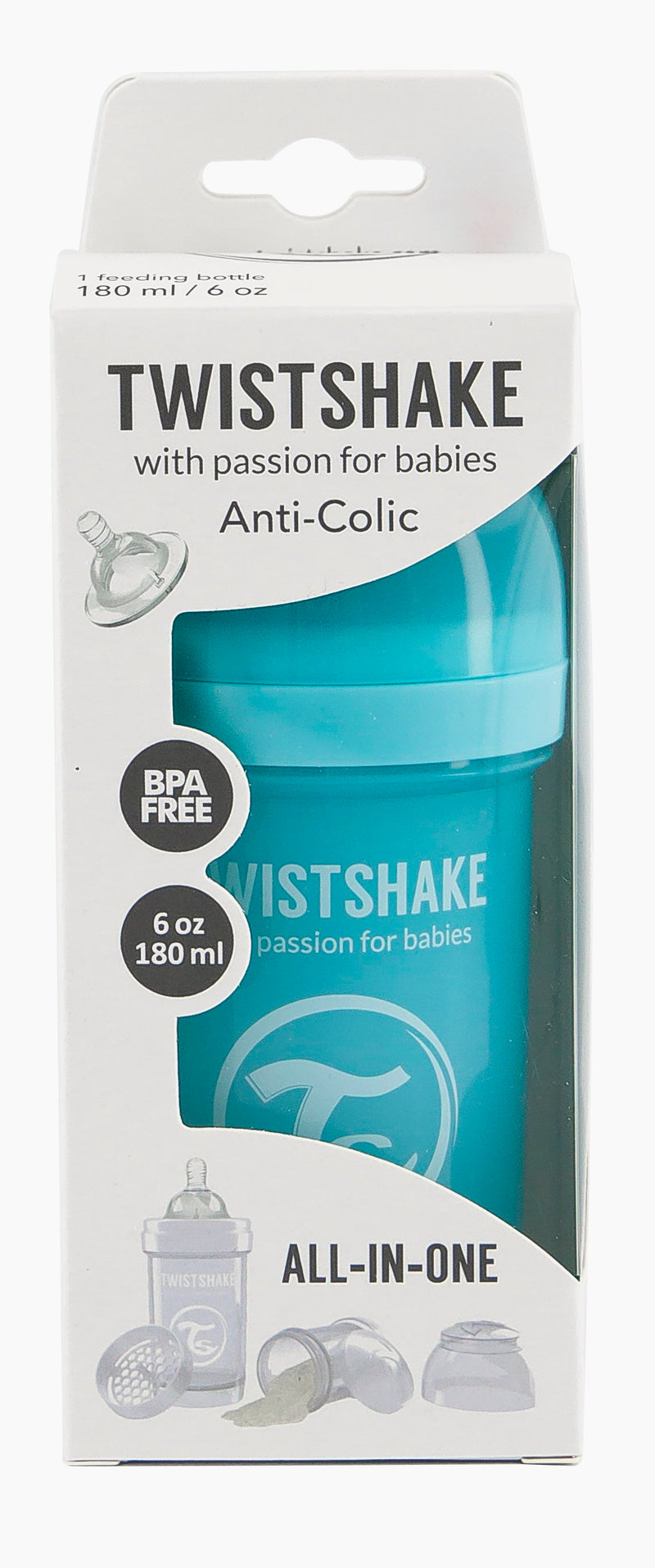 Twistshake Feeding Bottle Anti-Colic 180ml - Pastel Blue