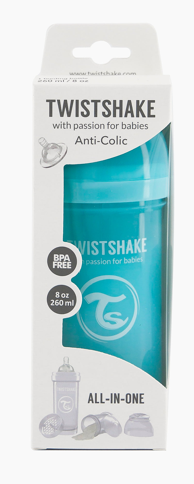 Twistshake Feeding Bottle Anti-Colic 260ml - Pastel Blue