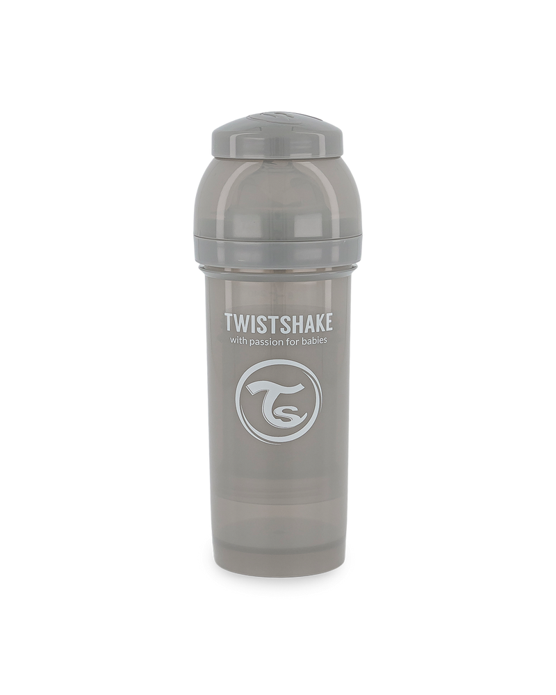 Twistshake Feeding Bottle Anti-Colic 260ml - Pastel Grey