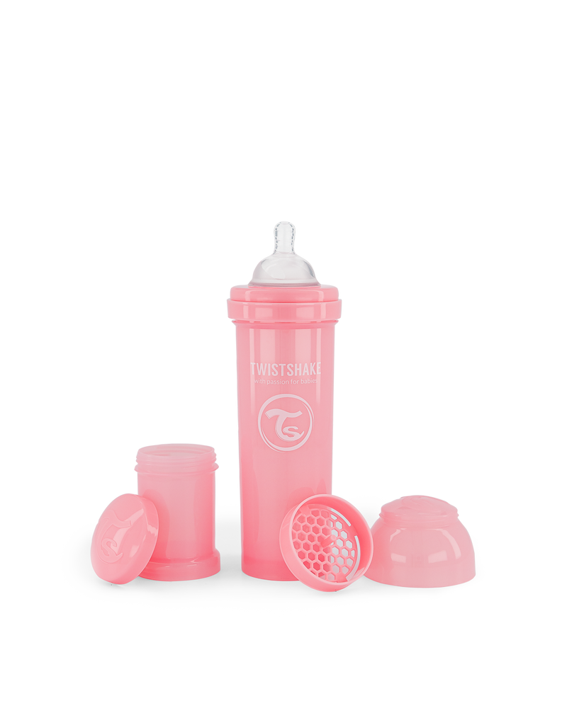 Twistshake Feeding Bottle Anti-Colic 330ml - Pastel Pink