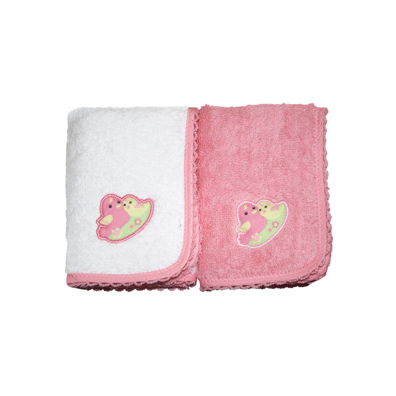 Baby Martel Face Towel White/Charm Pink