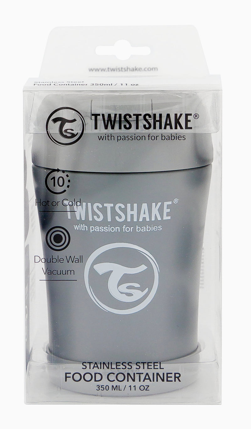 Twistshake Insulated Food Container 350ml - Pastel Grey