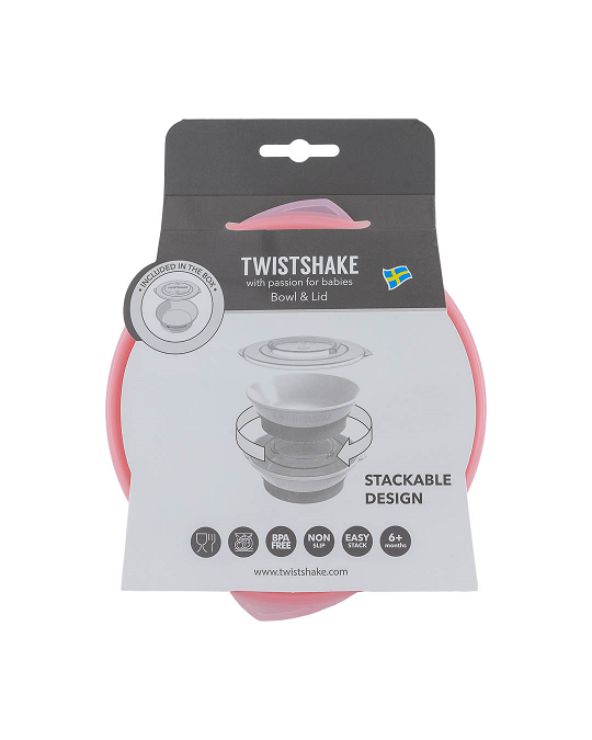 Twistshake Bowl 6+m - Pastel Pink