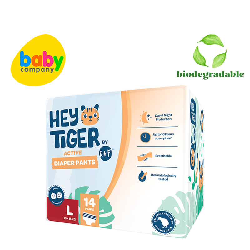 Hey Tiger Active Diaper Pants, Convenience Pack - Large, 14 pads