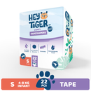 Hey Tiger Comfy Tape Diapers Small, Convenience Pack, 22 pads