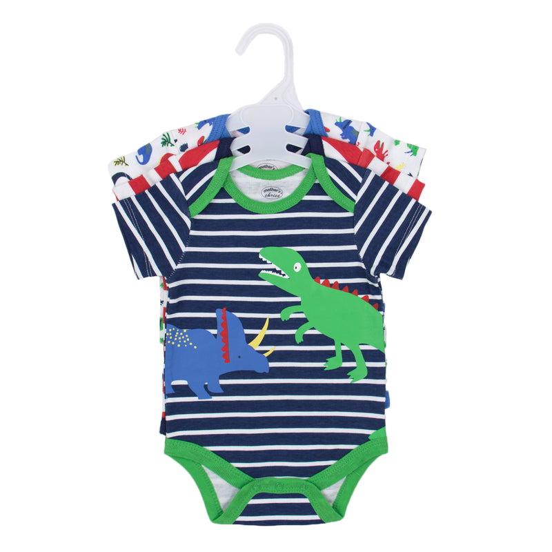 Mother's Choice 3-Pack Short Sleeves Onesie - Dinosaurs