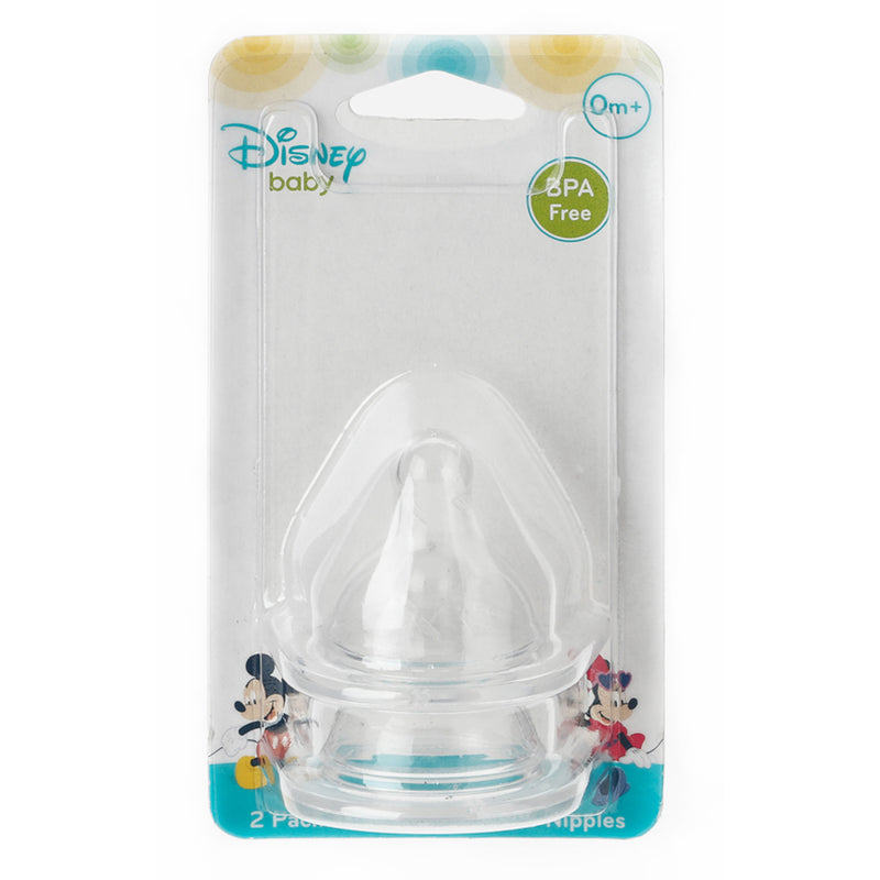Disney Baby 2-Pack Wide Neck Silicone Nipple