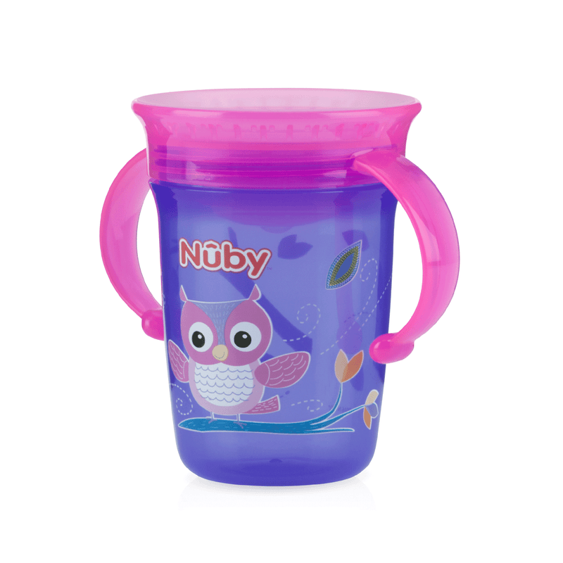 Nuby 360 Wonder Cup with Handles 240ml (Random Color)