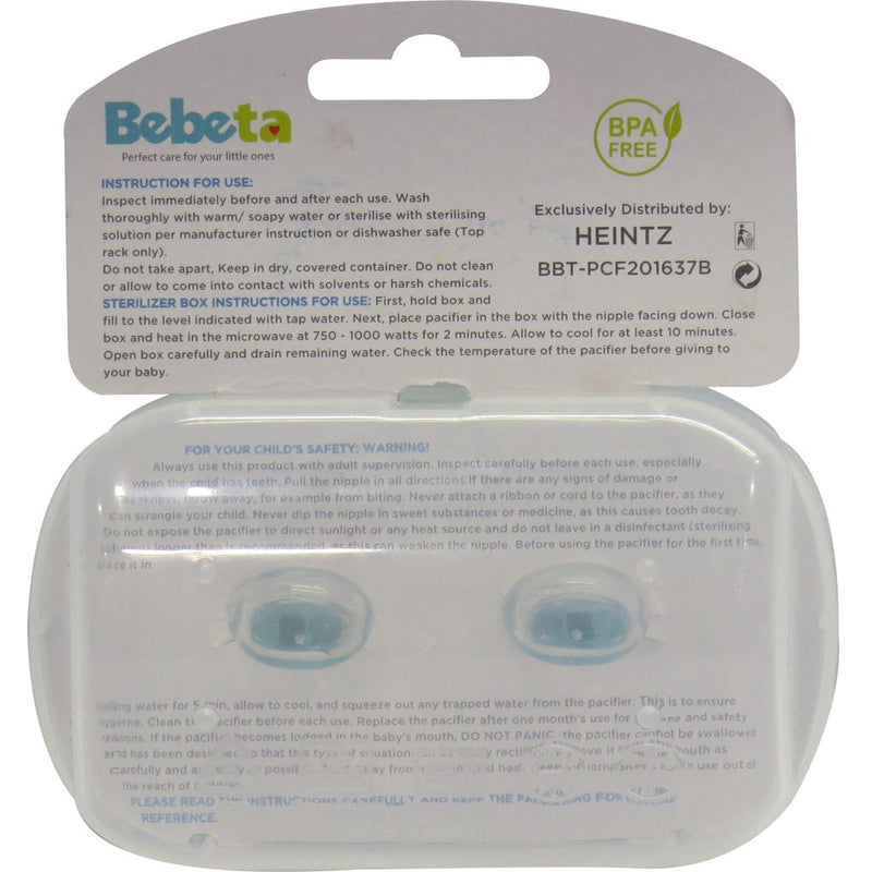 Bebeta Pacifier with Sterilizer Box 2-Pieces / Pack