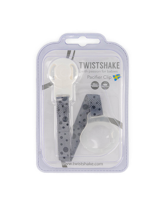 Twistshake Pacifier Clip - Pastel Grey