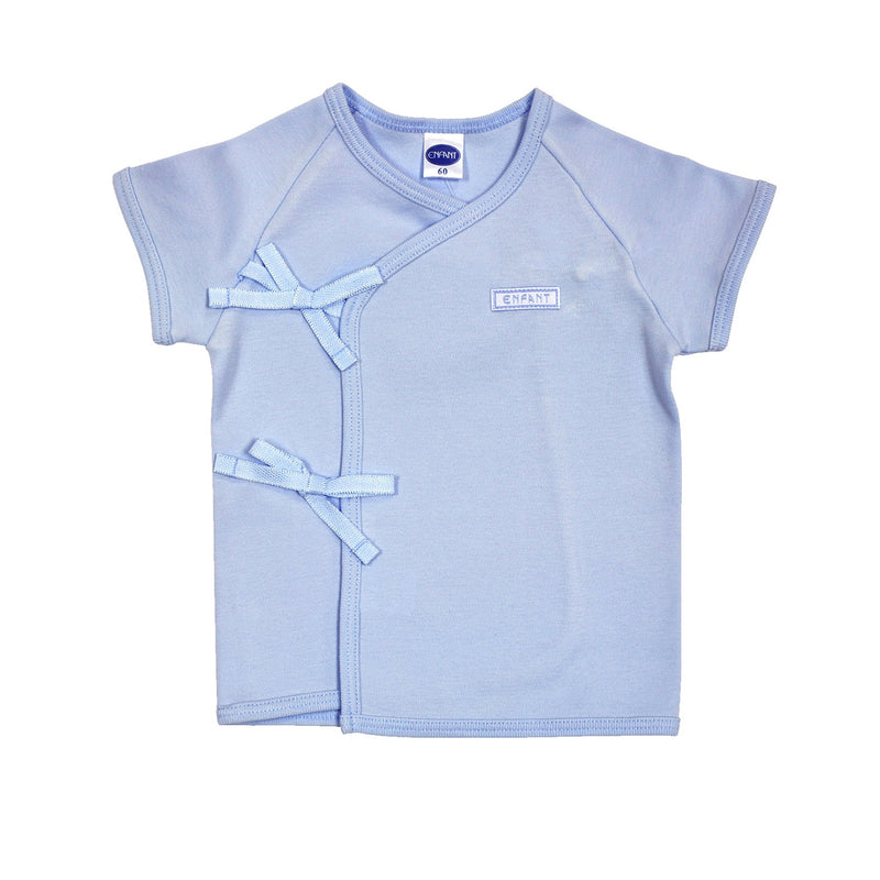Enfant Short Sleeves Tie-Side Shirt, Blue