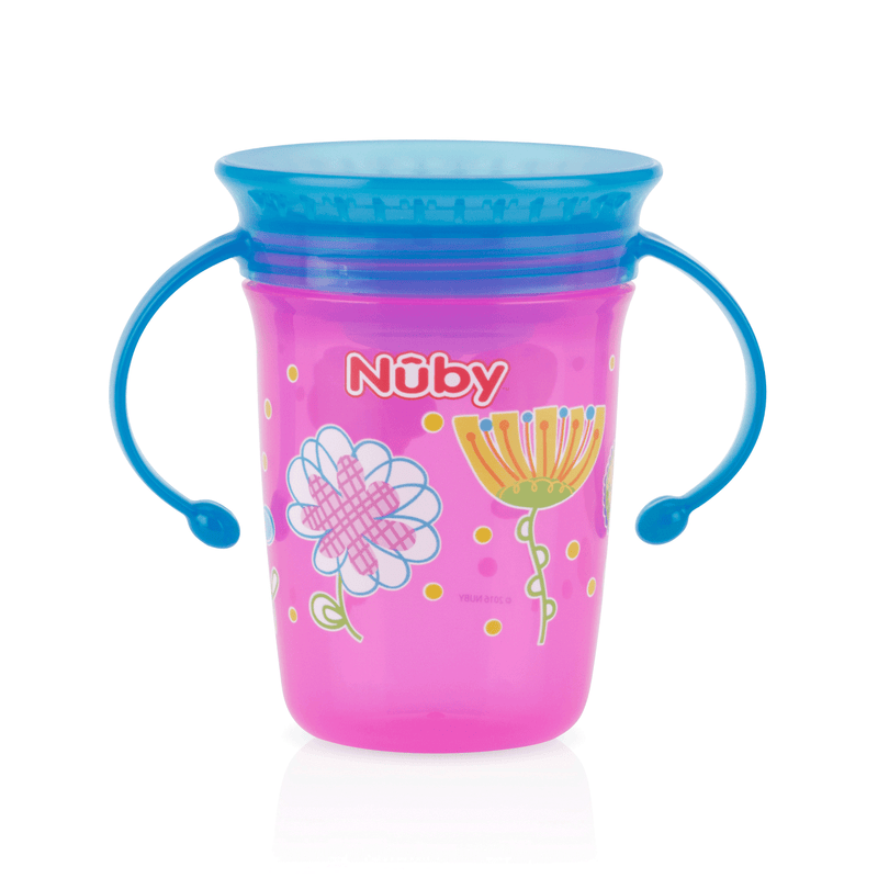Nuby 360 Wonder Cup with Handles 240ml (Random Color)