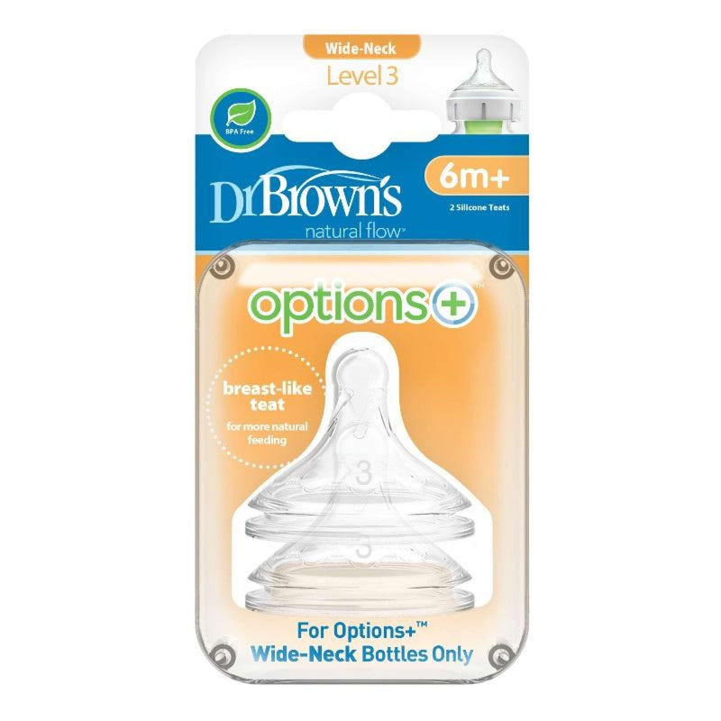 Dr. Brown's 2-pack Options+ Wide-Neck Nipple