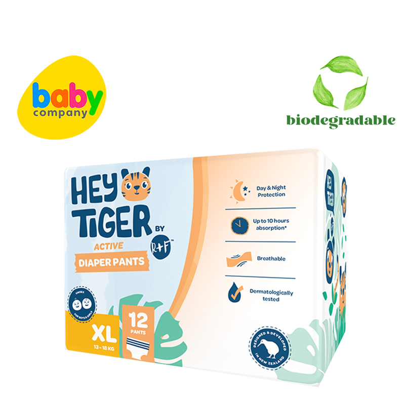 Hey Tiger Active Diaper Pants, Convenience Pack - XL, 12 pads