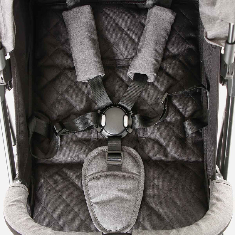 Looping Squizz 3 Stroller Grey Canopy (Black Frame)