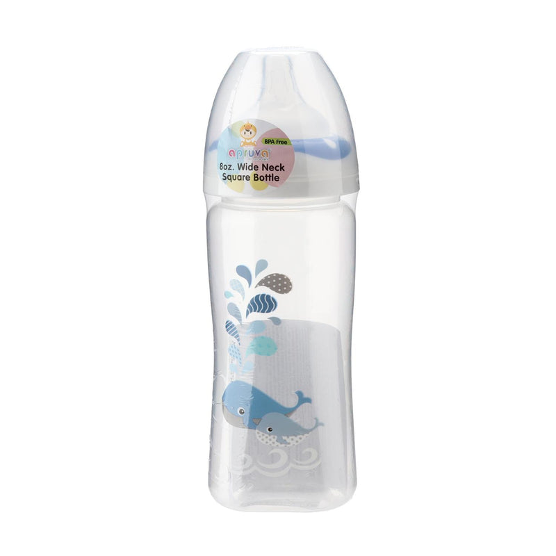 Apruva Blue Whale Wide Neck Square Drinking Bottle 250ml