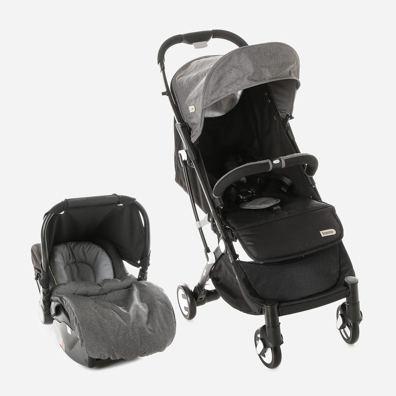 Looping Squizz 3 Travel System Grey Canopy (Black Frame)