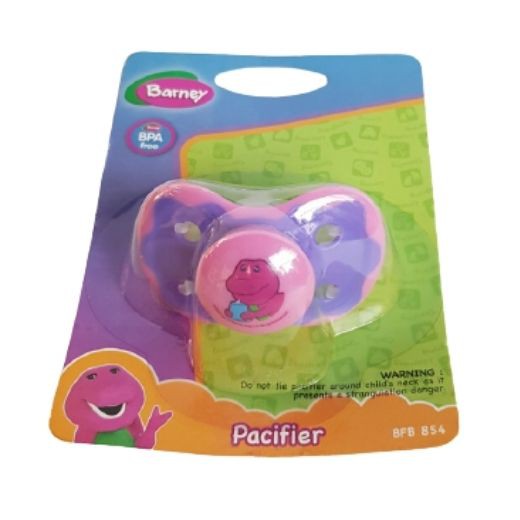 Barney Overmoulded Silicone Pacifier With Cover