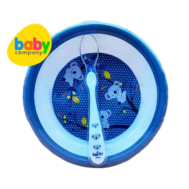 Babyflo Plate with Silicone Spoon