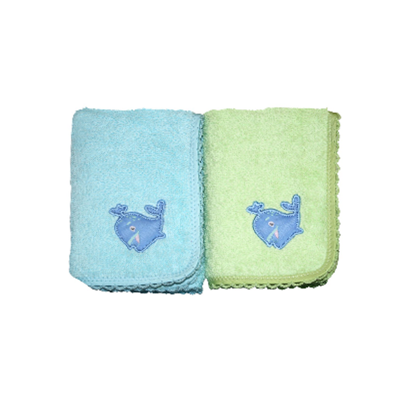 Baby Martel Face Towel Castle Blue/Pepper Mint