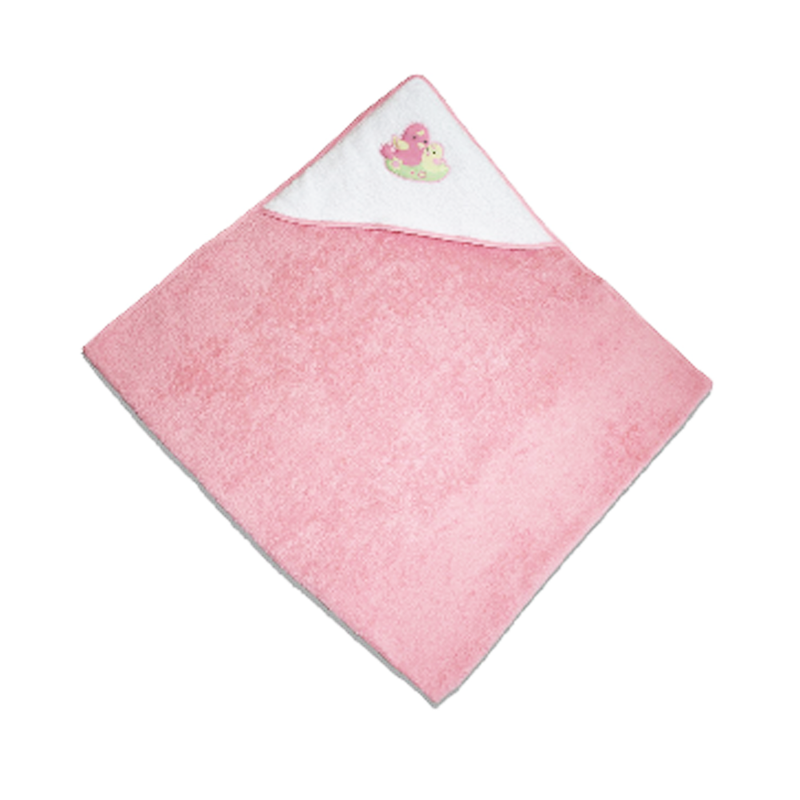 Baby Martel Hooded Towel Mama&Baby Bird - Charm Pink