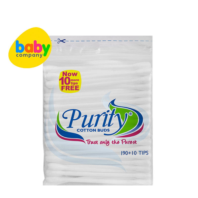 Purity Cotton Buds 190 tips with FREE 10 tips