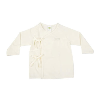 Enfant Organic Longsleeves Tie-Side Shirt, Beige