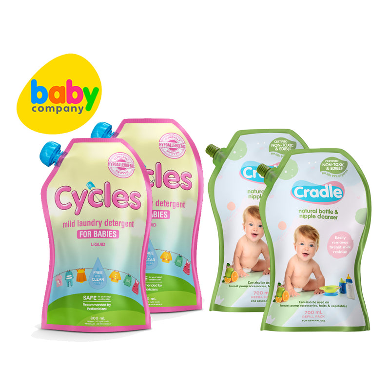 Cradle Bottle & Nipple Cleanser + Cycles Laundry Detergent Bundle (GBF)