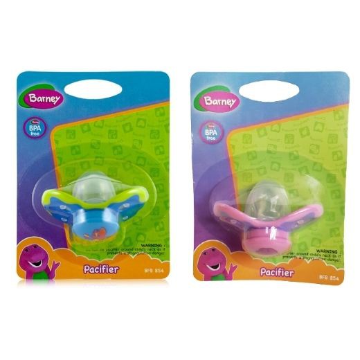 Barney Overmoulded Silicone Pacifier With Cover