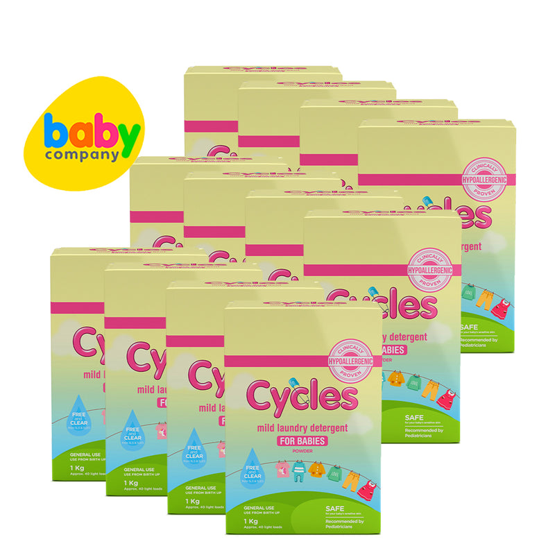 Cycles Mild Laundry Powder Detergent 1kg Buy 9, Get 3 Boxes FREE