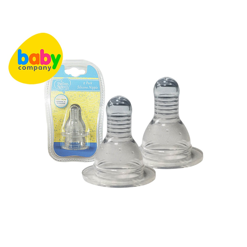 Precious Moments 2-Pack Regular Silicone Nipple - X-Cut Variable Flow