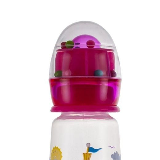 Barney 9oz Rattle Hood Bottle